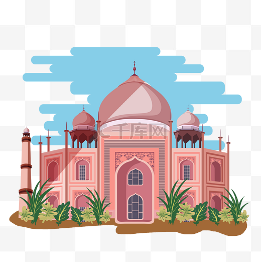 印度著名建筑泰姬陵素材图片