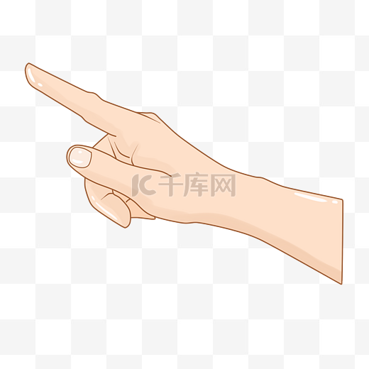 大拇指食指手势插画图片