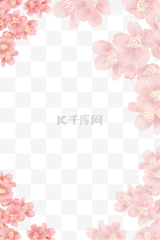 樱花边框底纹图片