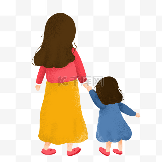 母亲节免扣人物插画素材图片