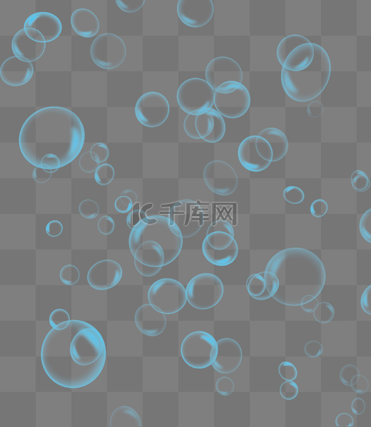 蓝色气泡水泡图片