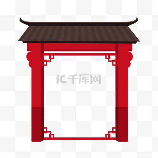 春节门楼大门边框图片