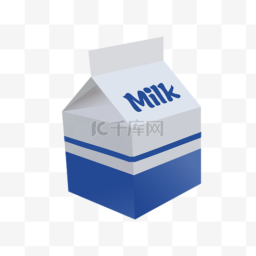 牛奶盒矢量插画图片