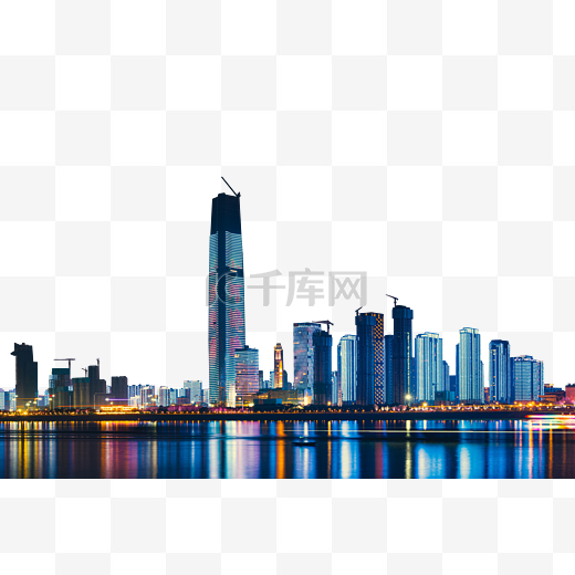 武汉城市建筑夜景城市建筑夜景汉口江滩图片