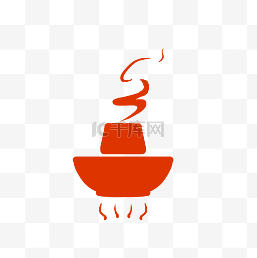 铜火锅红色图标图片