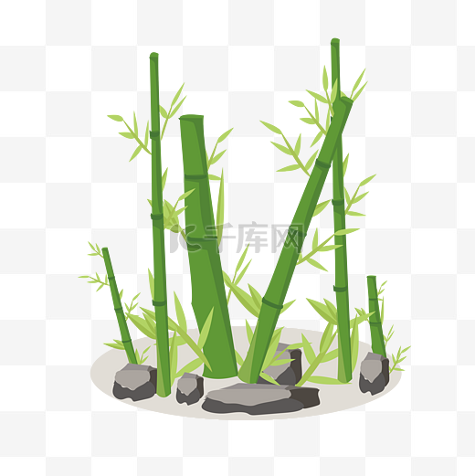 矢量手绘竹子png图片