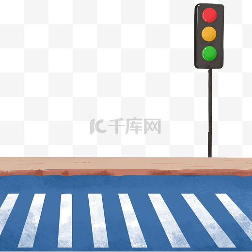 交通红绿灯人行道图片