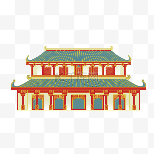 国潮建筑中式古代建筑房子图片