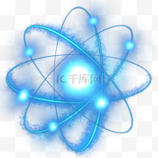 原子粒子光效蓝色点点图片