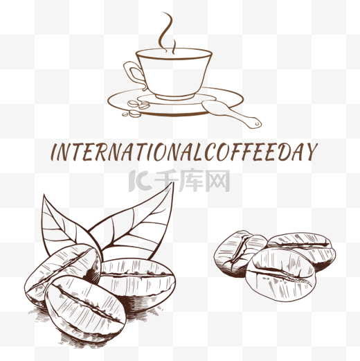 国际咖啡日咖啡豆咖啡种子咖啡日图片