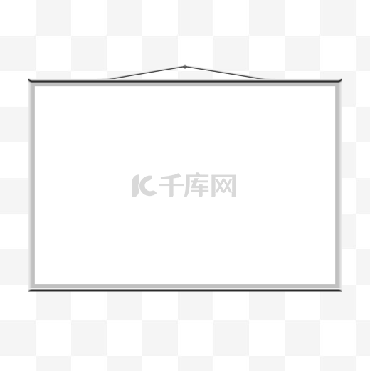 悬挂白色仿真白板办公用品图片