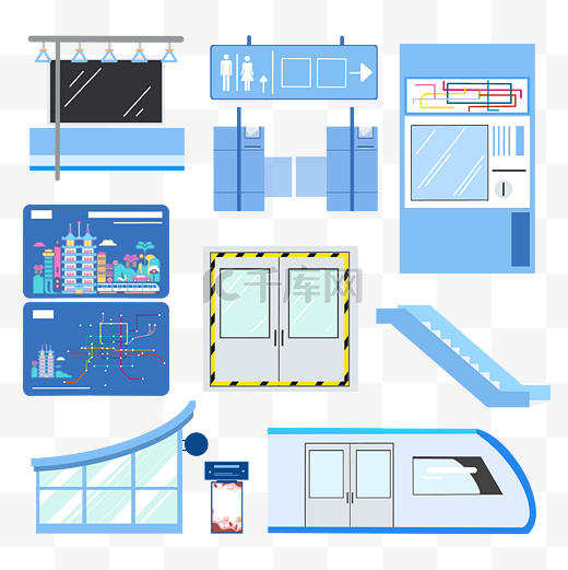 地铁交通设施设备装置套图图片