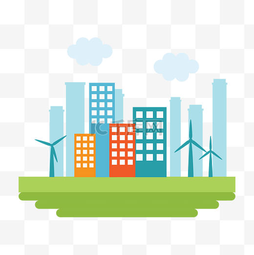 绿色低碳环保生活城市建筑图片