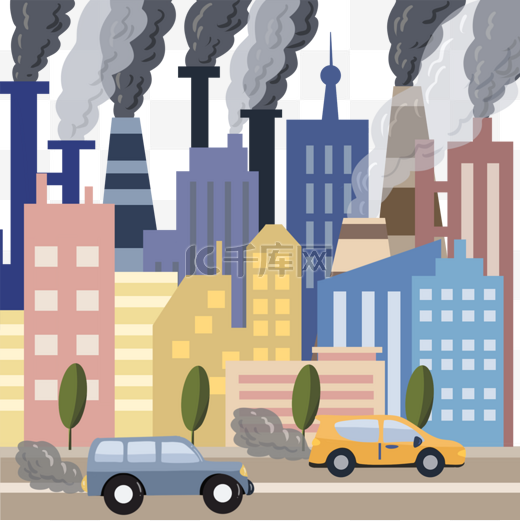 有害气体排放空气污染汽车尾气图片