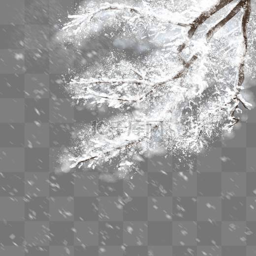 小雪冬天雪天古风梅花白梅树枝图片