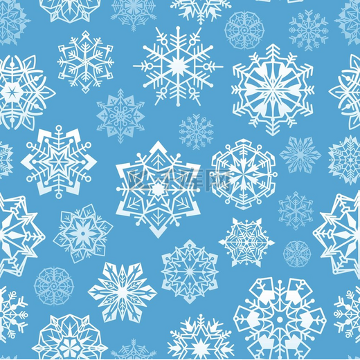雪花无缝图案抽象的圣诞节雪花印花喜庆的圣诞节水晶星星蓝色和白色的冬季节日包装重复下落的几何冻结纹理雪花无缝图案抽象的圣诞节雪花印花节日的圣诞节哭泣图片