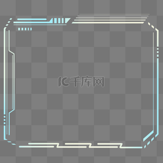 渐变科技线条边框文本框图片