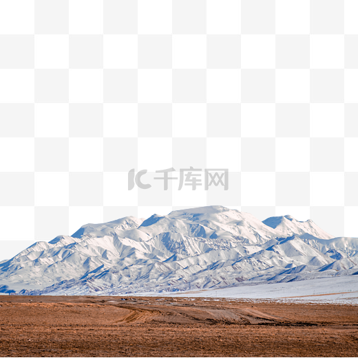 青海果洛藏族自治州的草地雪山图片