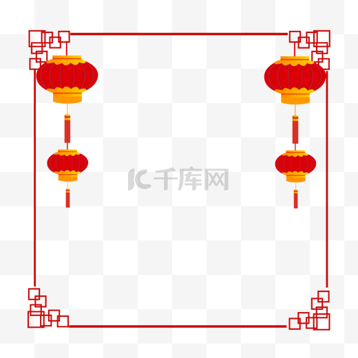 红色灯笼边框图片