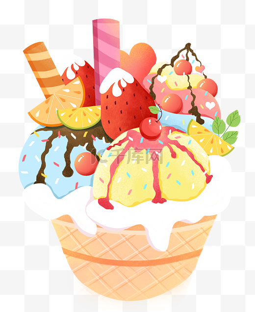 夏天夏日美食冰淇淋雪糕图片