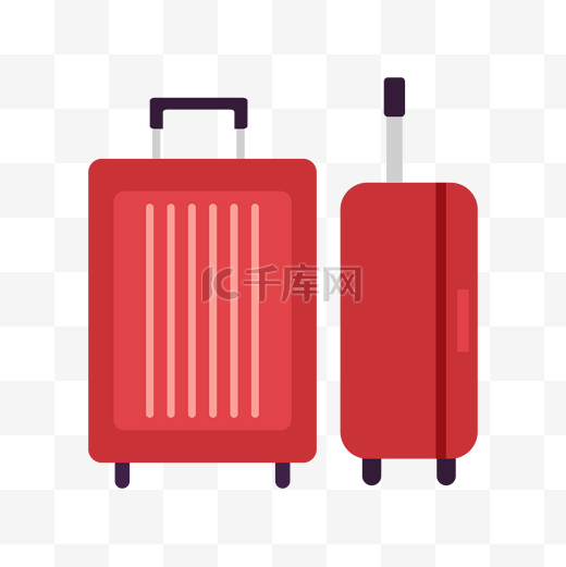 春节春运出行红色行李箱图片
