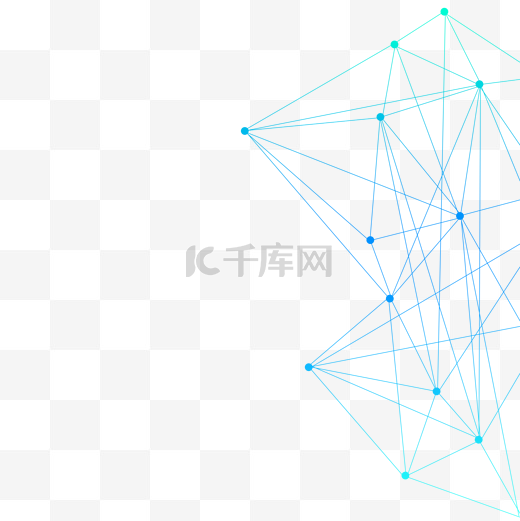 蓝色科技感抽象浮点线图片