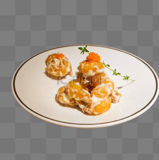 芥末虾球美食菜品营养美味图片