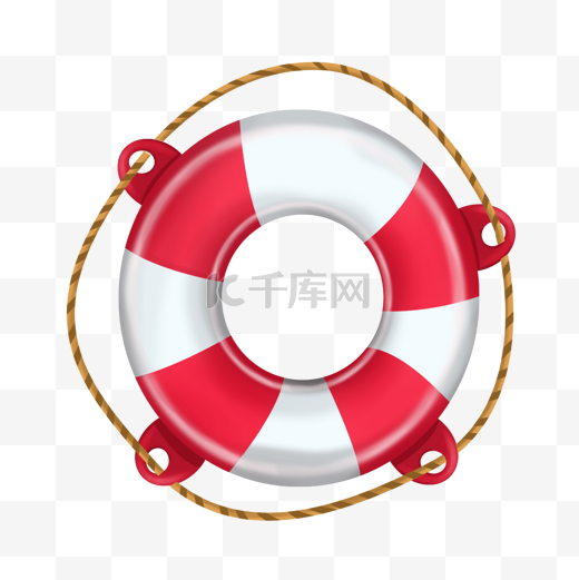 红色和白色的救生圈，帮助生活在海上矢量图图片