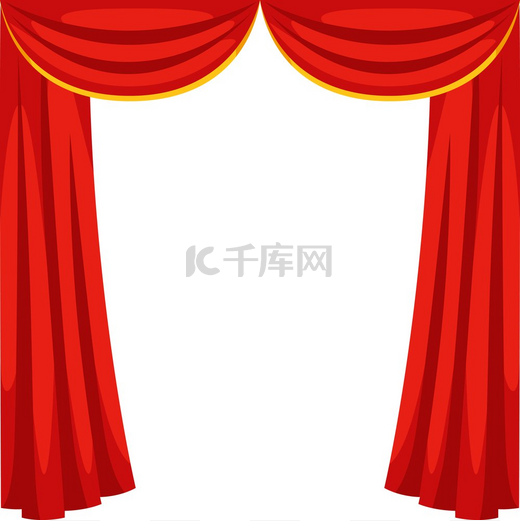 背景带窗帘的舞台戏剧表演插图剧院内部有空荡荡的场景窗帘和装饰背景带窗帘的舞台戏剧表演插图图片