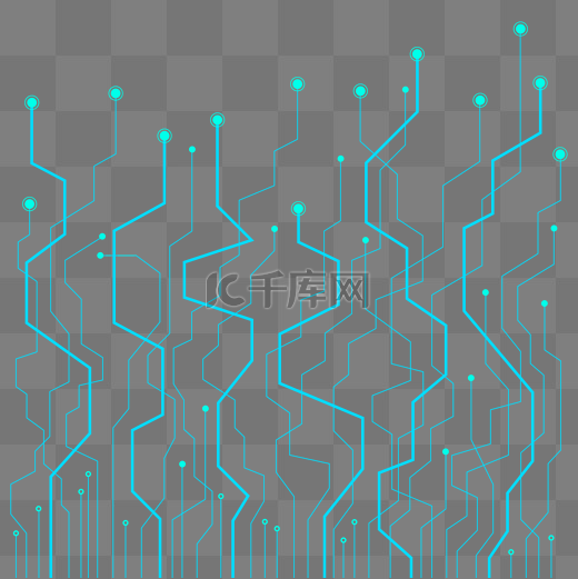 科技大数据网络电路板点线圆线条图片