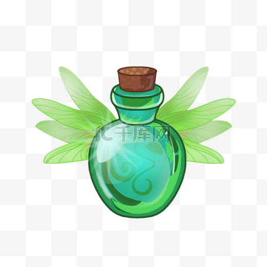 香水瓶绿色魔法图片