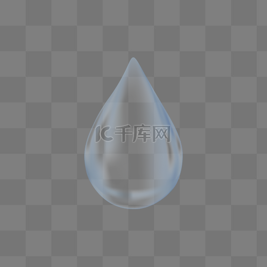 3D写实水滴透明水图片