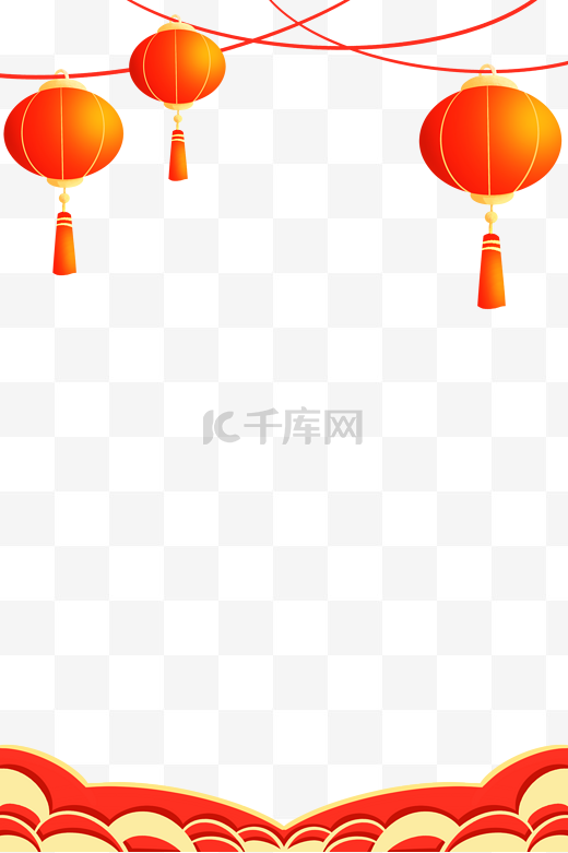 中国风新年新春元旦元宵海报装饰边框图片