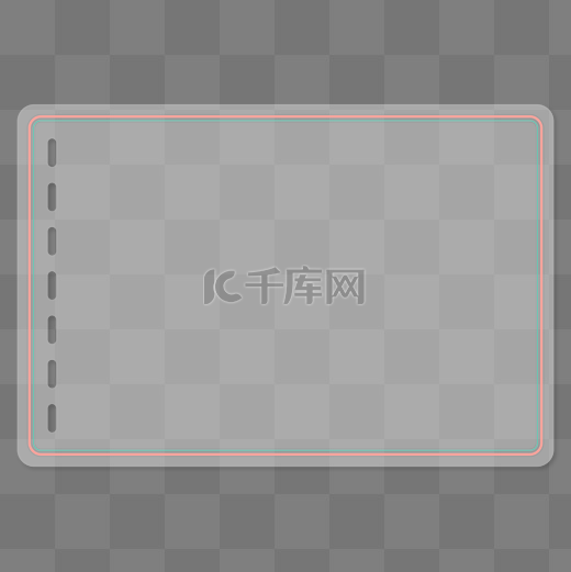 极简半透明少女系便笺边框图片