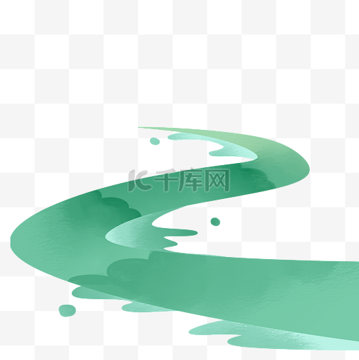 文艺风绿色河流河水图片