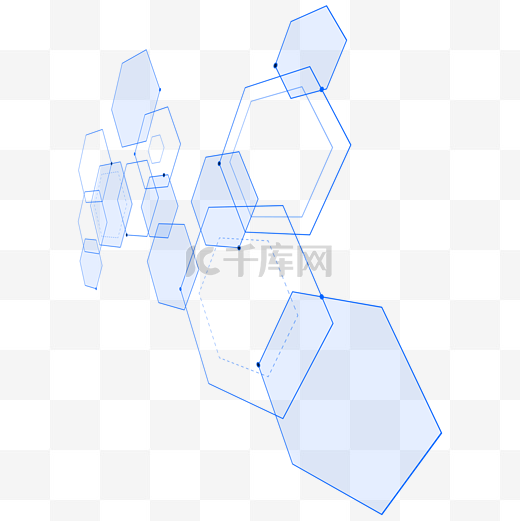 科技几何空调透视图形装饰图片