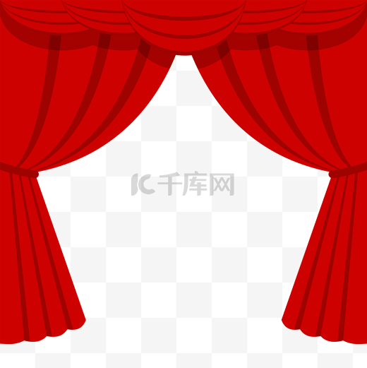 红色舞台幕布窗帘帷幕图片