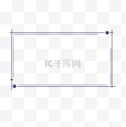 简约几何蓝色边框图片