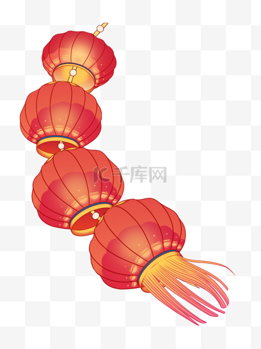 中国风古风大红灯笼元宵节图片