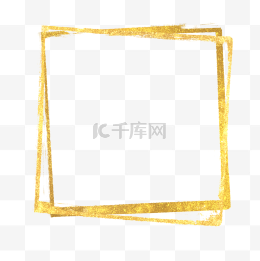 金色亮片正方形金粉边框图片