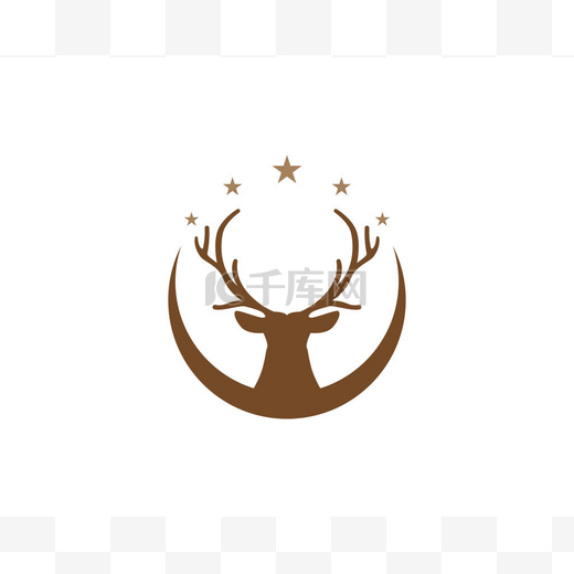  鹿头标志和符号 图片
