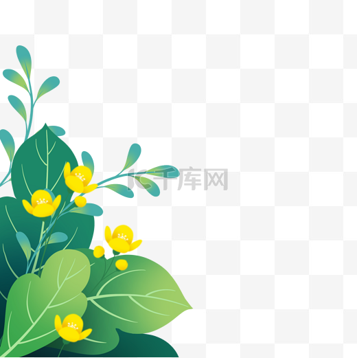 春季春天黄色花朵植物装饰图片
