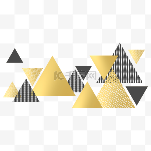 三角形几何图形黑金豪华图片