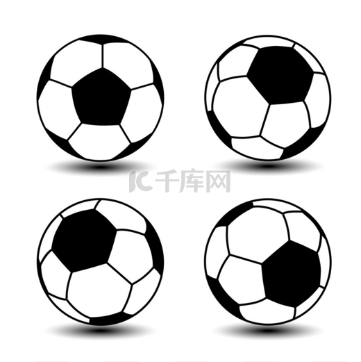 Vector soccer balls图片