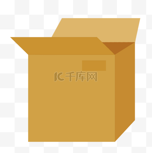 棕色快递箱纸箱纸盒敞开的盒子图片