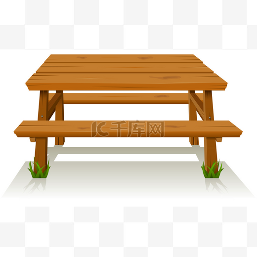 野餐木桌图片