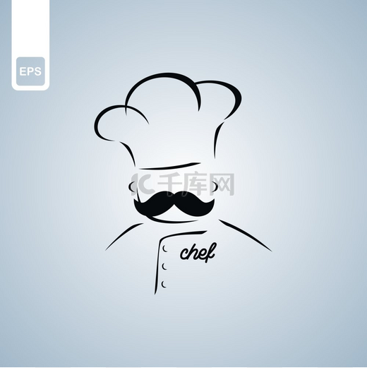 厨师头像肖像图片图标矢量图形艺术设计插画图片