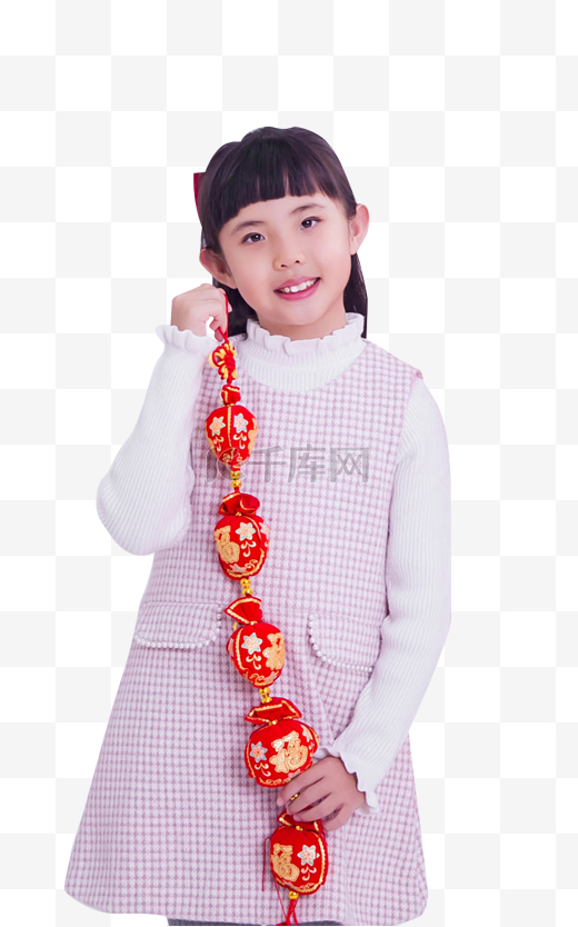 春节过年拜年儿童女孩图片