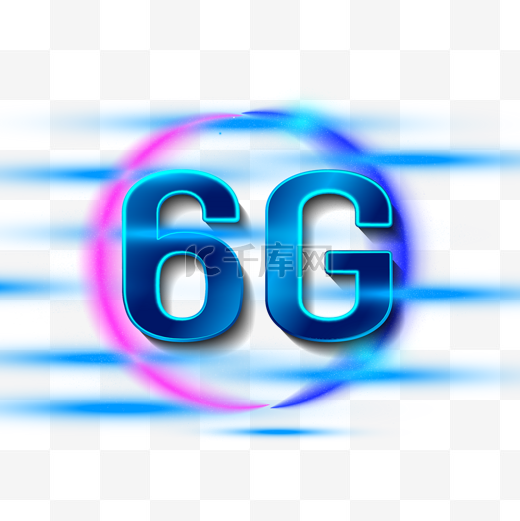 6g立体光效高科技蓝光蓝色发光网络互联网图片