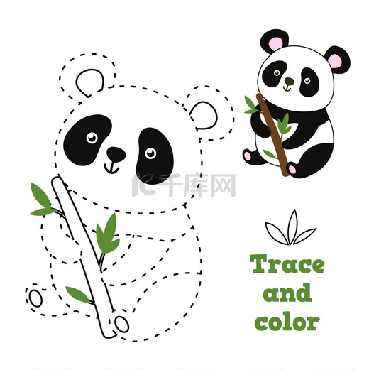 点对点的熊猫游戏将可爱的熊的圆点和彩色图像与树枝连接起来为儿童矢量插图提供娱乐幼儿园或学前儿童发展活动点对点的熊猫游戏连接点和可爱的熊与胸罩的彩色图像图片